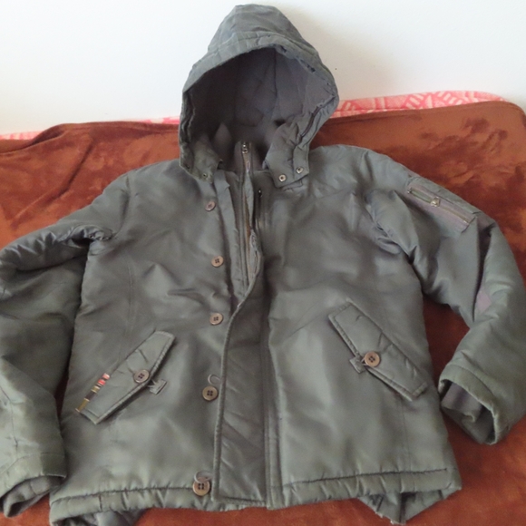 Vintage Triple 5 Soul SZ M Y2K green military syle parka - Picture 1 of 6